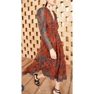 Ulla Johnson Beatrice Dress in Baked Clay NWT Size 00